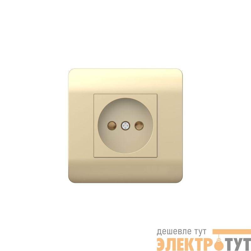 Розетка NEW3-E 16А без заземл. защ. шторки шампань CHINT 431408