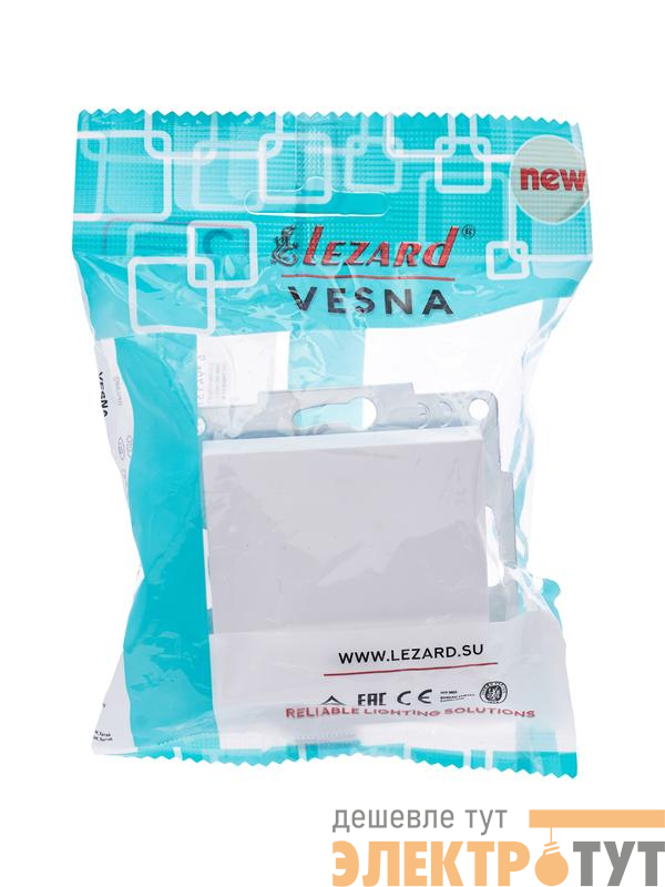 Выключатель 1-кл. 1п СП Vesna 10А IP20 с индикацией механизм бел. LEZARD 742-0288-111