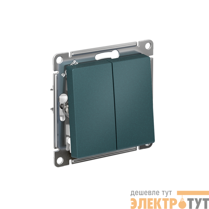 Выключатель 2-кл. AtlasDesign (сх. 5) 10А с самовозвратом механизм изумруд SE ATN000817