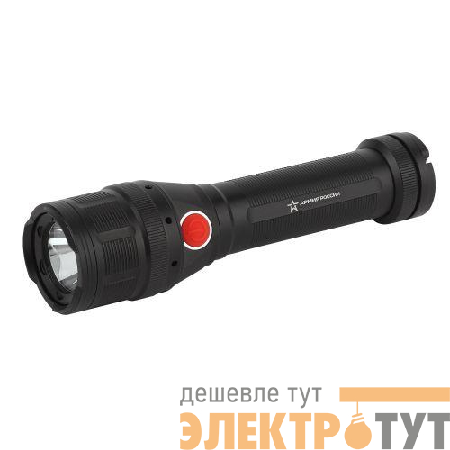 Фонарь светодиодный Армия России Буря MB-902 ручной с диммером регулир. фокус элементы питания 4xAA встроен. светильник Эра Б0036612