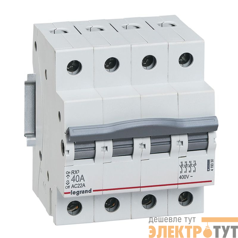 Выключатель-разъединитель 4п 40А RX3 ИЭК Leg 419330