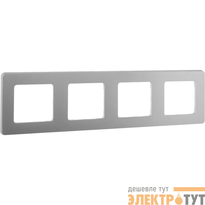 Рамка 4-м СП Inspiria IP20 алюм. IEK 673962