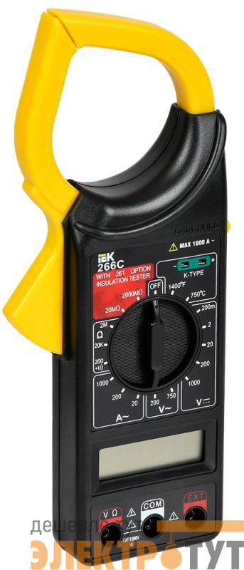 Клещи токоизмерительные Expert 266C IEK TCM-1C-266