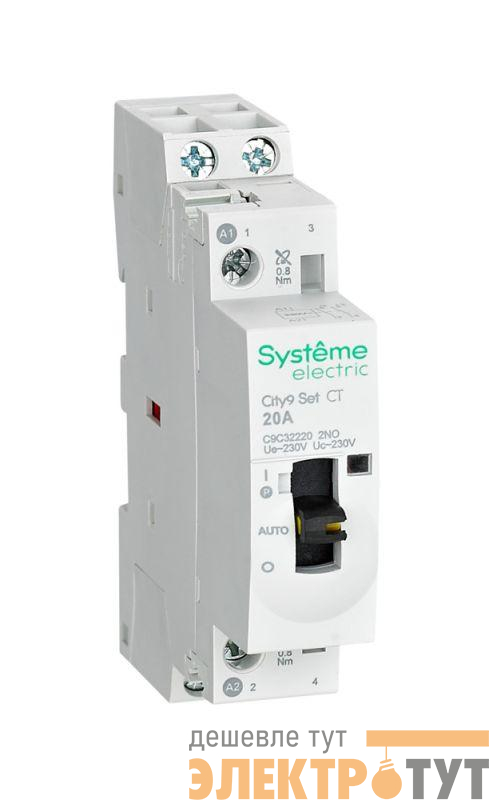Контактор 2п City9 Set 2НО 20А AC 230В-230В SE C9C32220