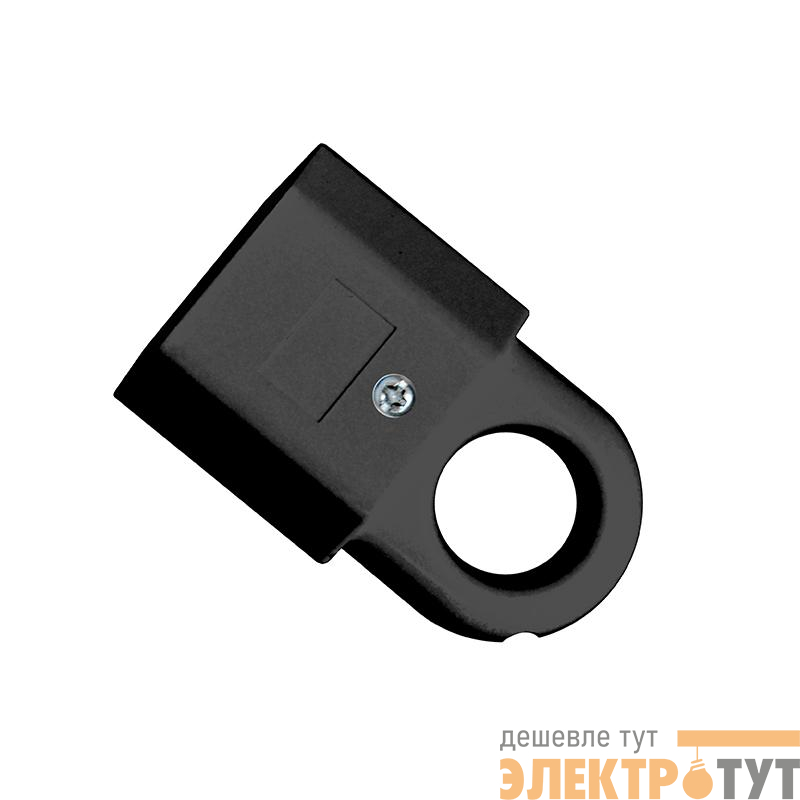 Розетка переносная 6А 250В плоская с ушком без заземл. черн. UNIVersal А1040