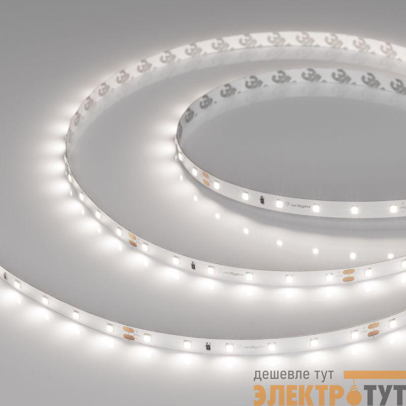 Лента светодиодная UL-A60-8mm 24V Day 5000К 4.8Вт/м IP20 (уп.5м) Arlight 042281