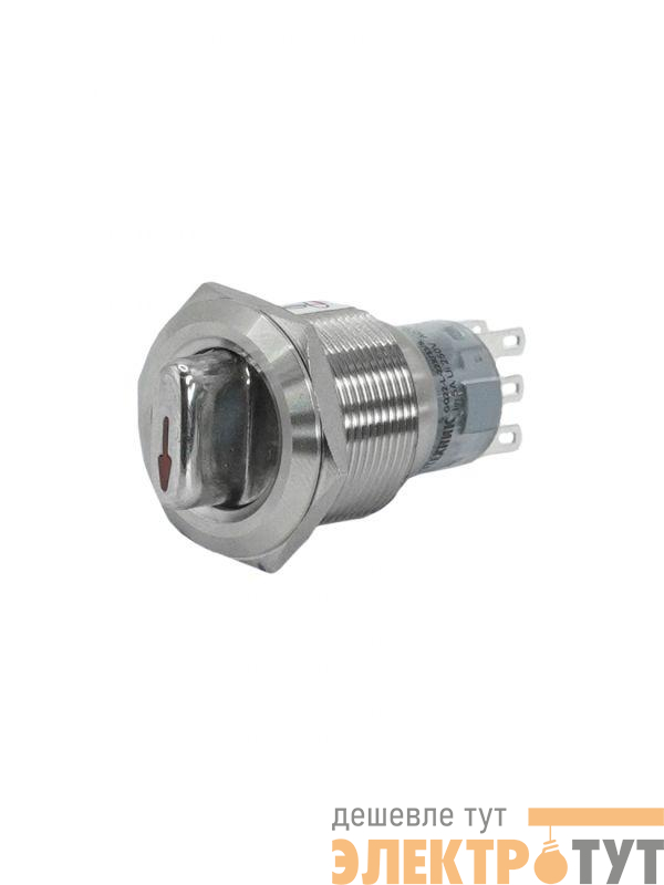 Переключатель GQ22-L-22X/33/S IP40 2НО+2НЗ на 3 положения без фиксации I-O-II d22мм метал. Электротехник ET259213