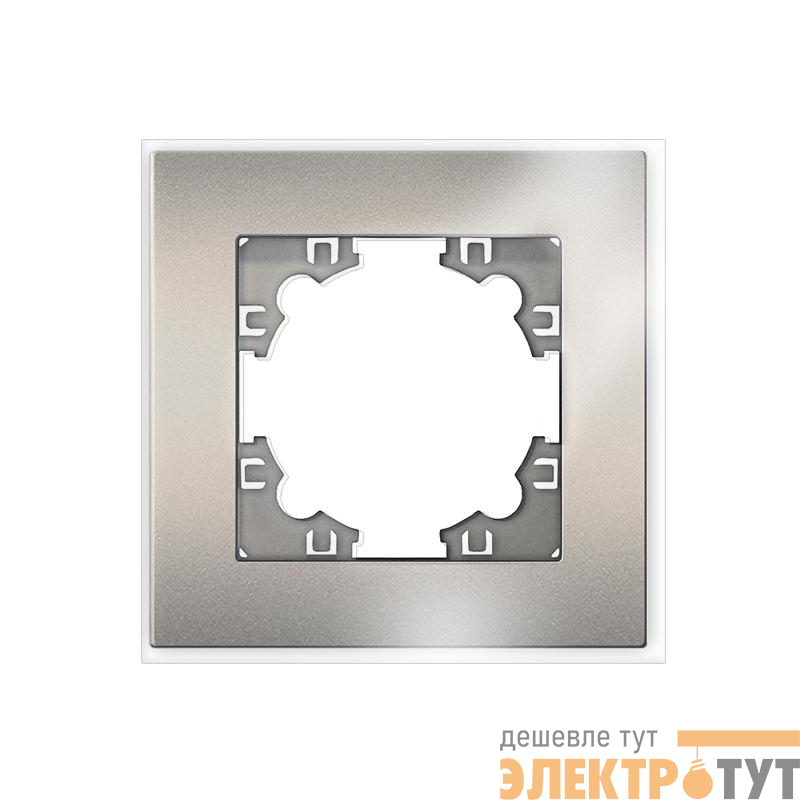 Рамка 1-м Афина стеклянная мокко UNIVersal 2284