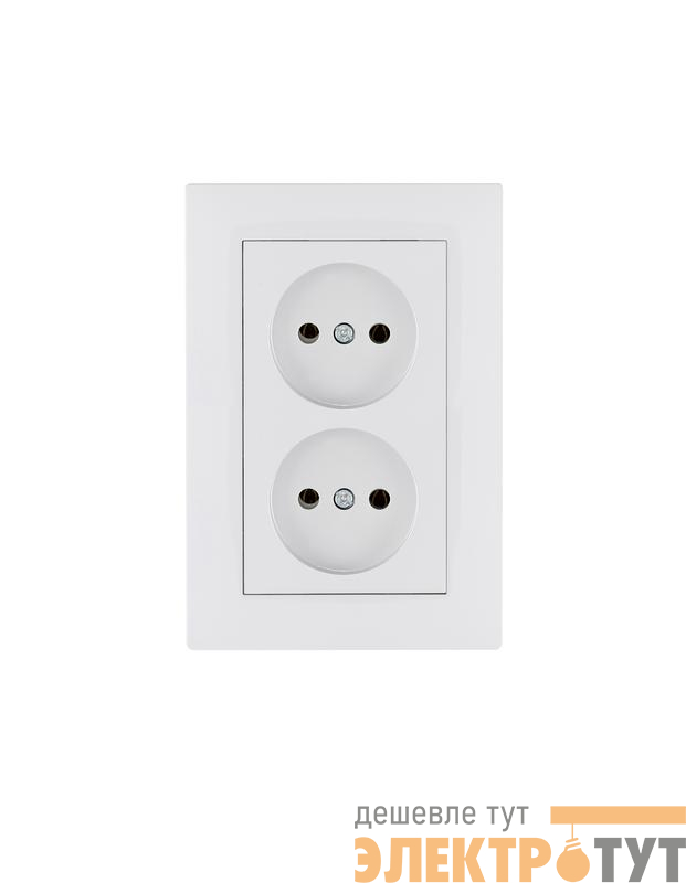 Розетка 2-я Karea RIZZ без заземл. бел. Makel 88001017