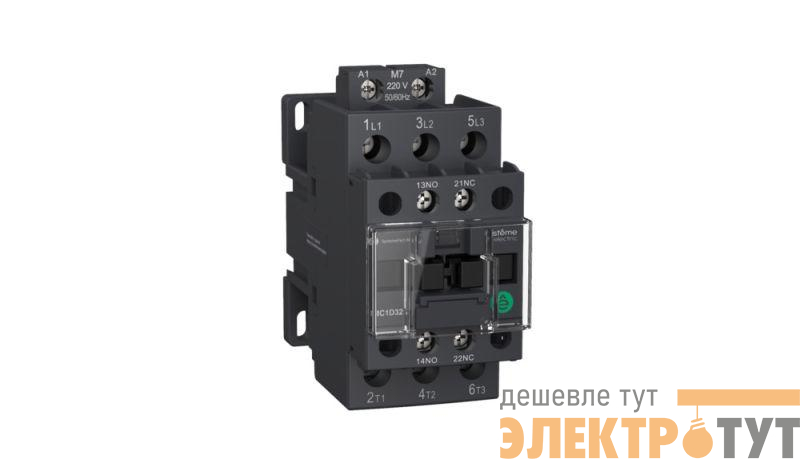 Контактор MC1D 3п 25А НО+НЗ 24В DC с пониж. током потребл. катушки SE MC1D25BL