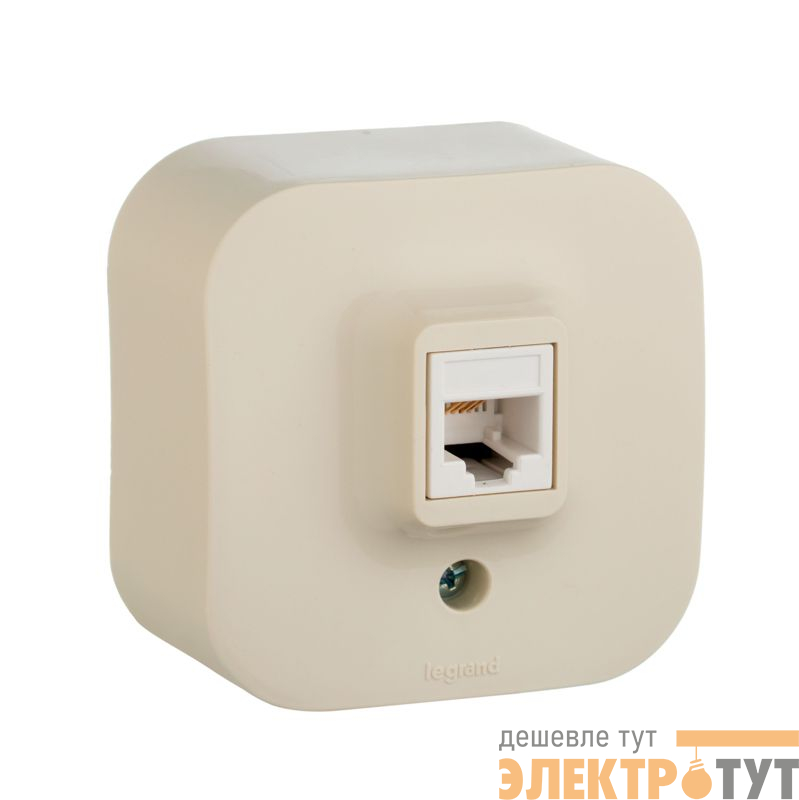 Розетка компьютерная 1-м ОП Quteo RJ45 кат.5E UTP сл. кость IEK 782254