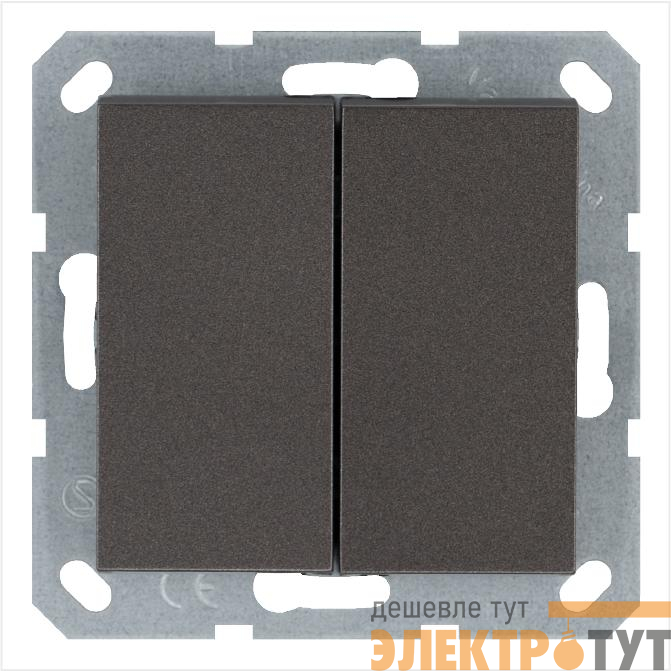 Переключатель перекрестный 2-кл. 10А IP20 механизм мокко Jasmart G3014Z