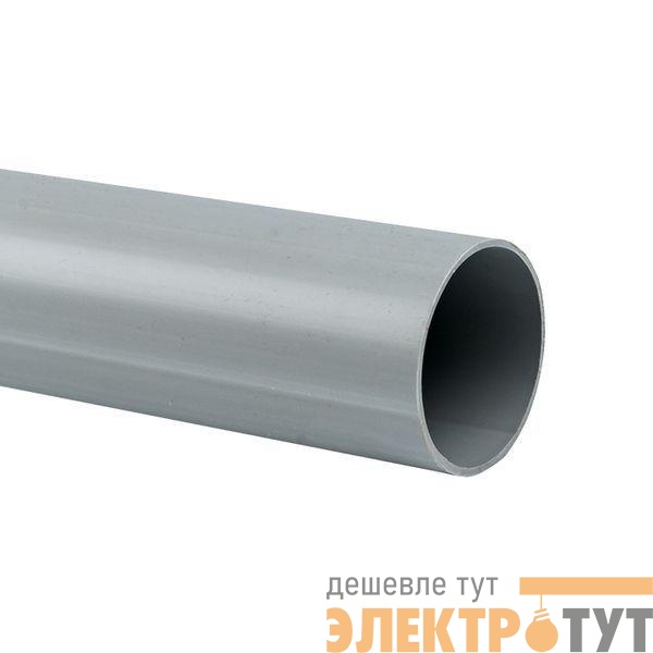 Труба гладкая ПВХ жесткая d63мм сер. (дл.3м) PROxima EKF trg-63-3n