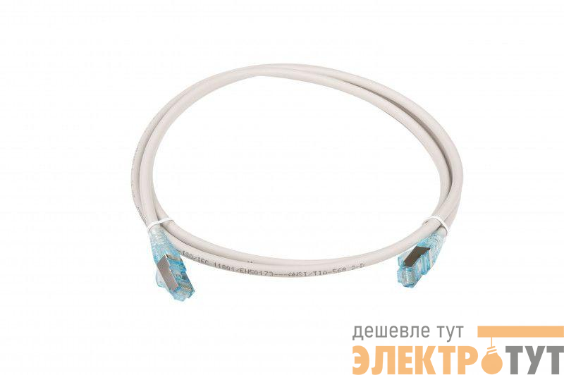 Патч-корд PC-LPM-STP-RJ45-RJ45-C6-1.5M-LSZH-GY F/UTP экранир. кат.6 LSZH 1.5м сер. Hyperline 42374