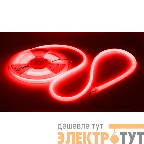 Лента светодиодная LS2835-9.6-120-24-R-IP68-5м 24В термостойкая для бани в комплекте: 2 заглушки; 10 крепежей красн. (уп.5м) Эра Б0062345