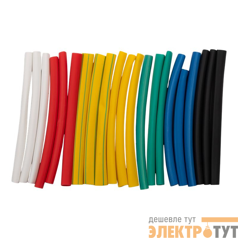 Трубка термоусадочная PTT 6/3-10-21 SET7 (ТУТнг 6/3) набор 7 цветов по 3шт 10см (уп.21шт) JazzWay 5075825