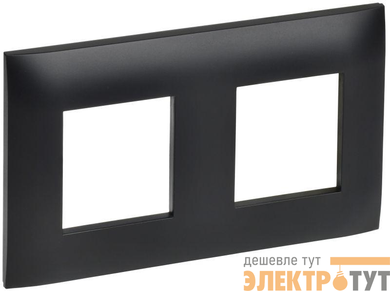 Рамка 2-м SKANDY SK-F02Bl черн. IEK SK-M22-K02