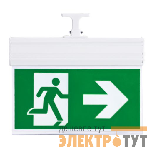 Светильник светодиодный SSA-103-1-20 "Человек-стрелка" 3Вт IP20 3ч аварийный двусторон. со сменными пиктограммами; кнопка "тест" Проектный Эра Б0044392