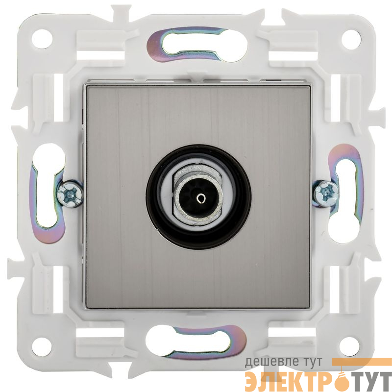Розетка TV оконечная SKANDY SK-A12N никель IEK SK-A10-O-K50