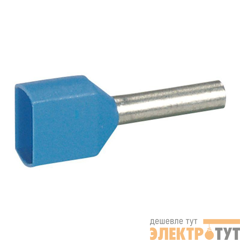 Наконечник кабельный изолир. двойн. Starfix 2х0.75кв.мм син. Leg 037687