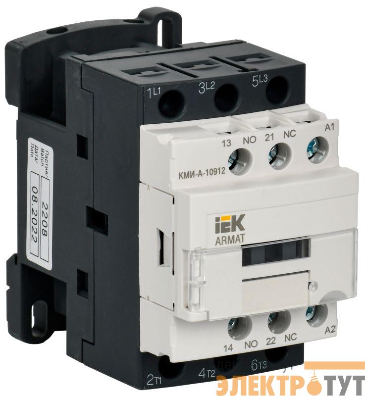 Контактор КМИ-А-10912 LC1D 9А кат. 110В AC 1НО+1НЗ AC-3 IEK AR-ACC-11-009-110-11