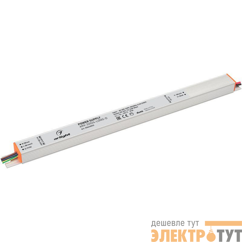 Блок питания ARV-24024-LONG-D 24В 1А 24Вт IP20 метал. Arlight 0264202