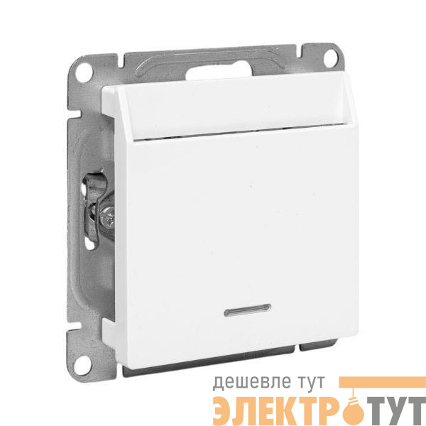 Выключатель карточный Эпика с подсветкой механизм бел. EKF UP1-SWW-card