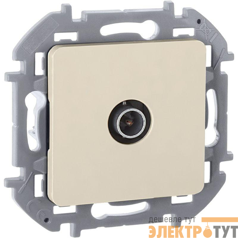 Розетка телевизионная TV Inspiria 2дБ 0-2400мГц с топологией "звезда" механизм сл. кость IEK 673851