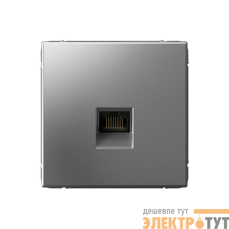 Розетка компьютерная ArtGallery RJ45 кат.6A механизм сталь SE GAL000986