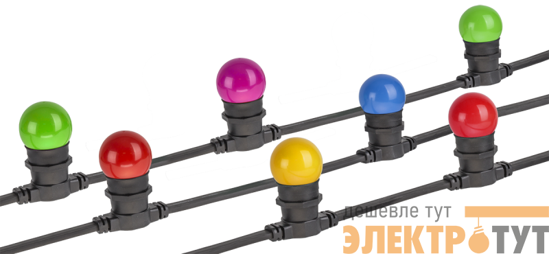 Гирлянда "Белт Лайт" 93 662 NGF-001-02 40 10м E27 черн. Navigator 93662