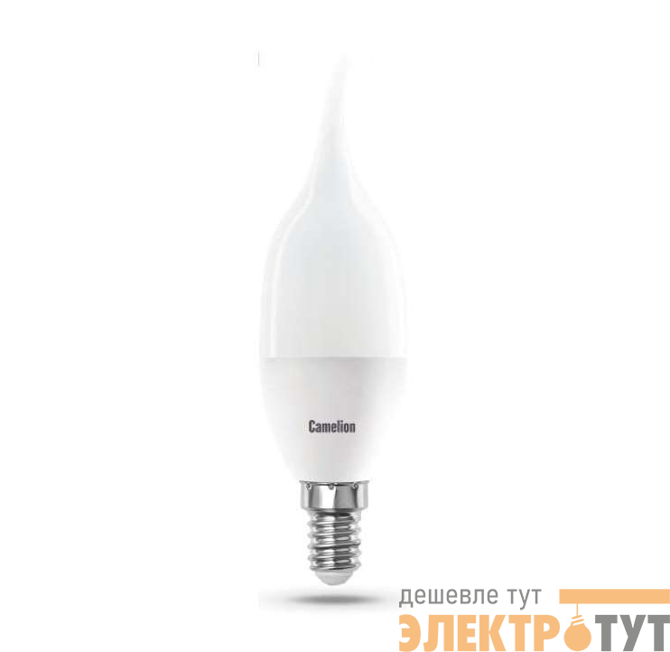 Лампа светодиодная LED7-CW35/845/E14 7Вт свеча на ветру 4500К бел. E14 560лм 220-240В Camelion 12076