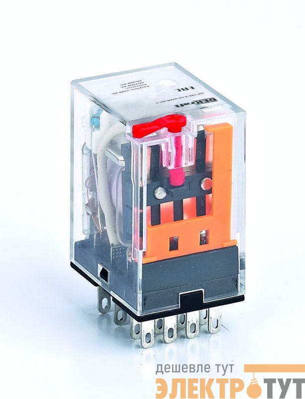 Реле промежуточное ПР-102 3А 24В AC 4 конт. с LED-индикацией и TEST фукц. DEKraft 23821DEK