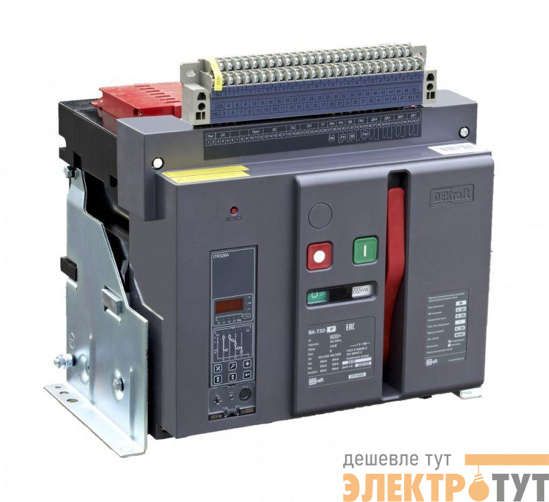 Выключатель автоматический воздушный 3п 2500А 80кА ВА-732 стац. расцеп. М DEKraft 27013DEK