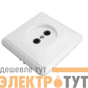 Розетка 1-м СП 16А IP20 без заземл. бел. БЕЛТИЗ РС16-006