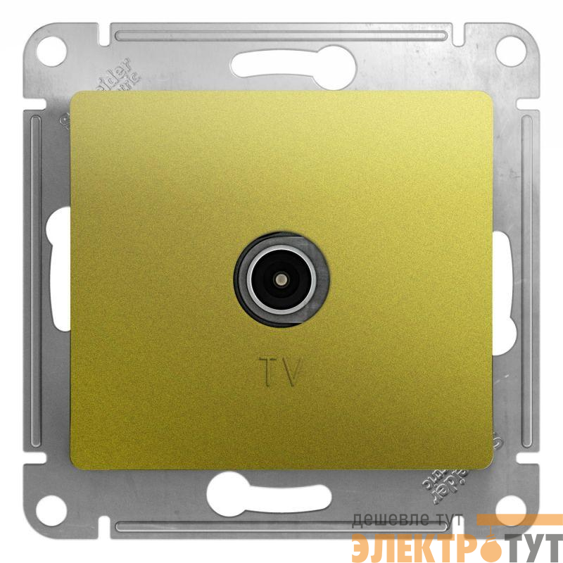 Механизм розетки TV Glossa оконечной 1DB фисташк. SchE GSL001091