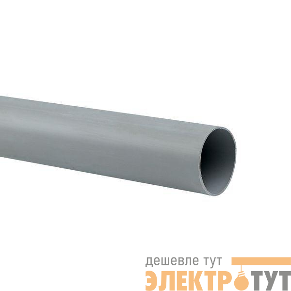 Труба гладкая ПВХ жесткая d40мм сер. (дл.3м) PROxima EKF trg-40-3n