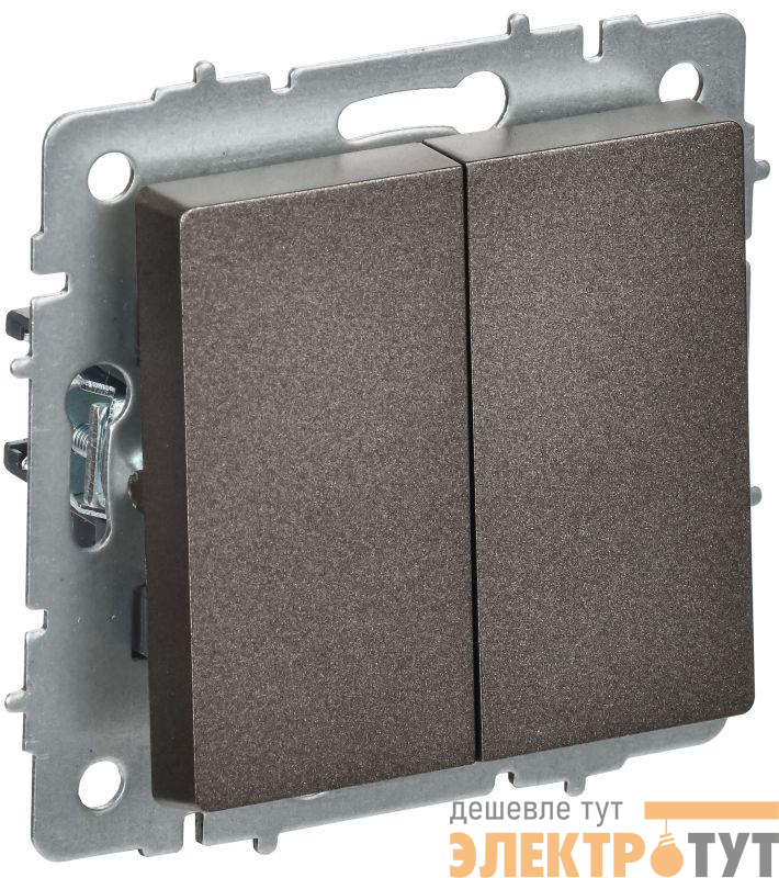 Выключатель перекрестный 2-кл. СП BRITE ВС10-2-3-БрТБ 10А механизм бронза IEK BR-V23-0-10-K45
