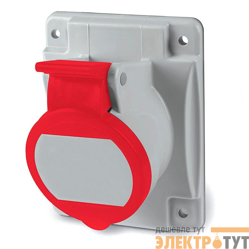 Розетка СП 16А 400В 4п 3P+E IP44 с наклоном пруж. зажим DKC DIS4131666F