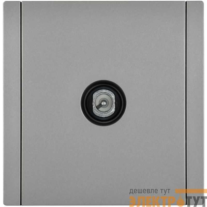 Розетка TV проходная FORTE&PIANO FP529 сталь IEK FP-A10-P-K46