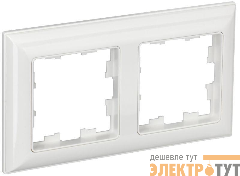 Рамка 2-м BRITE РУ-2-Бр бел./бел. IEK BR-M22-12-K01