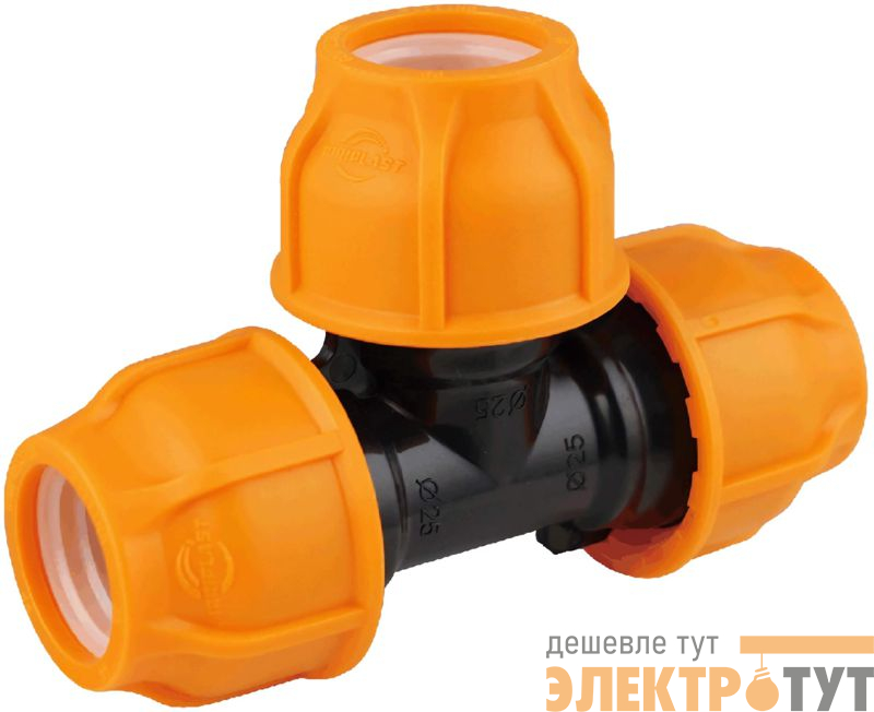 Тройник для гофрированных двустен. труб 90град. d75 DKC 020075