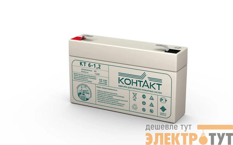 Аккумулятор ОПС 6В 1.2А.ч КТ 6-1.2 Контакт