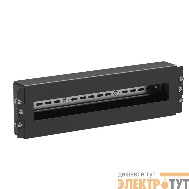 Модуль 4U с DIN рейкой для 19дюйм IT-корпусов RAL9005 DKC RBDIN04