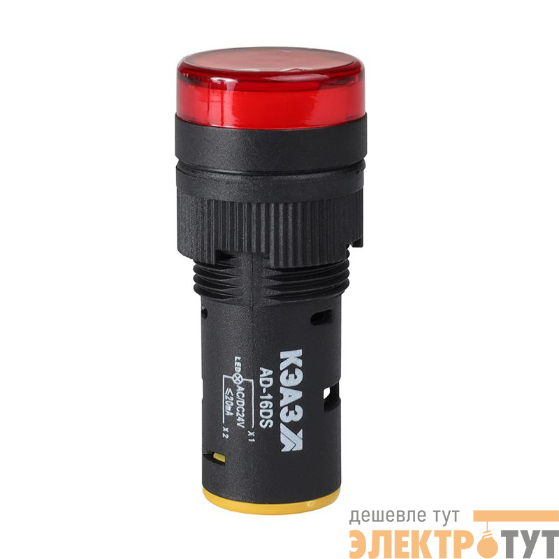 Лампа AD16DS(LED) матрица D16мм красн. 230В AC КЭАЗ 357820