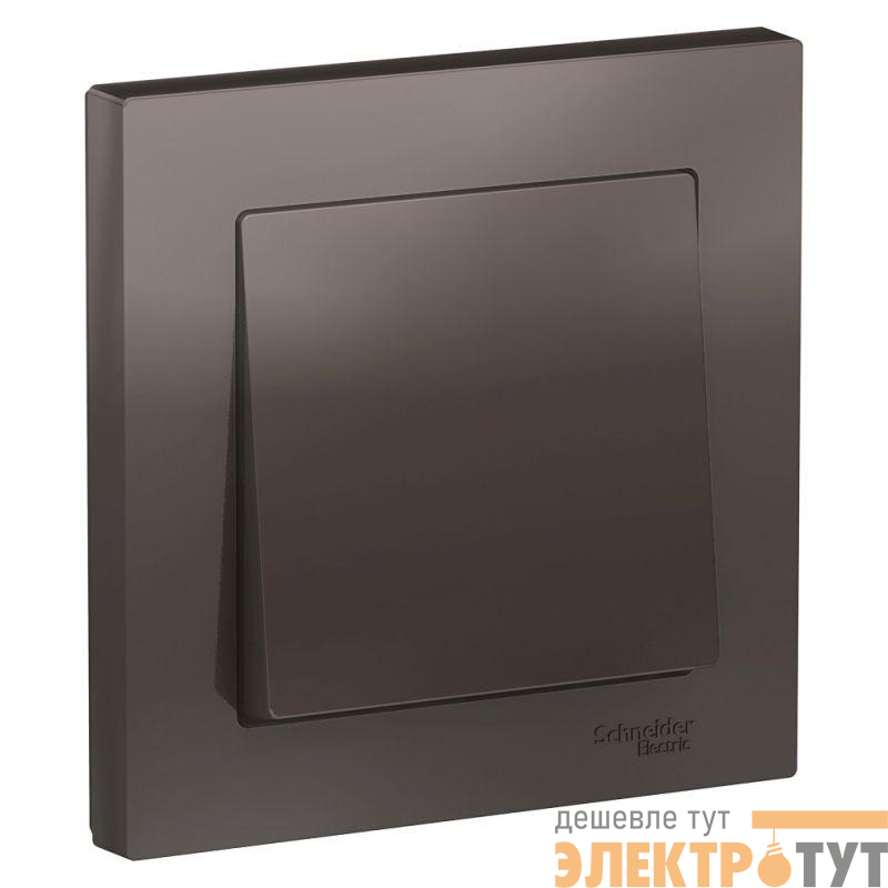 Выключатель 1-кл. СП AtlasDesign 10А IP20 (сх. 1) 10AX в сборе мокко SchE ATN000612