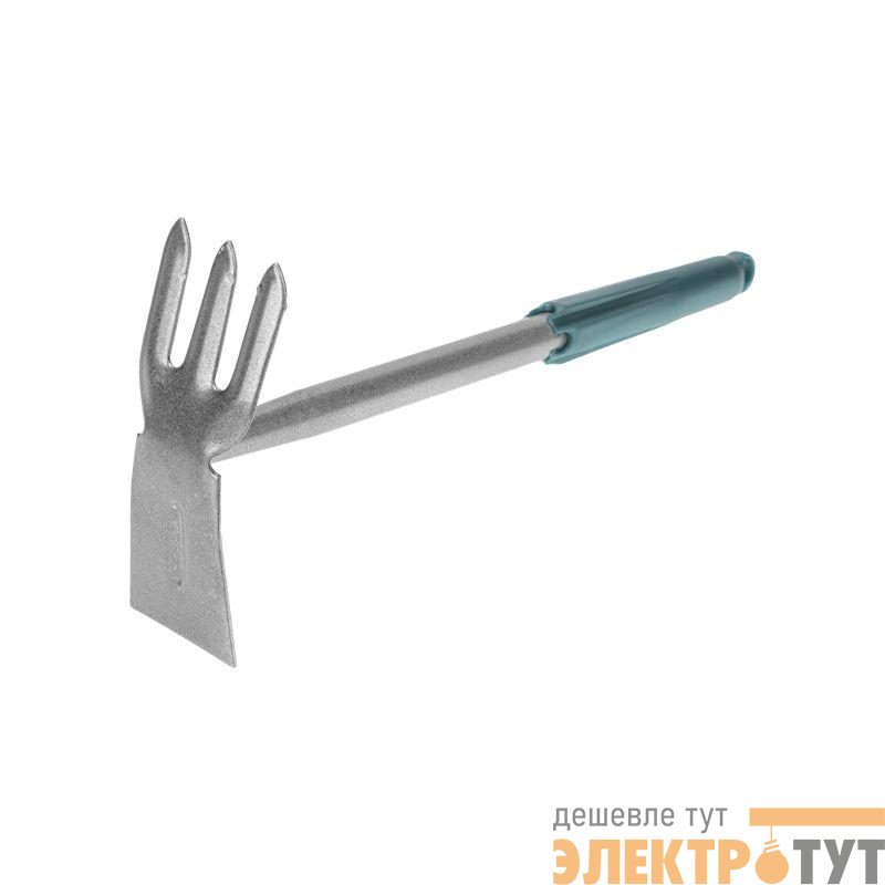 Мотыжка комбинированная 3 прямых зубца с метал. ручкой ЧЕТЫРЕ СЕЗОНА 64-0015
