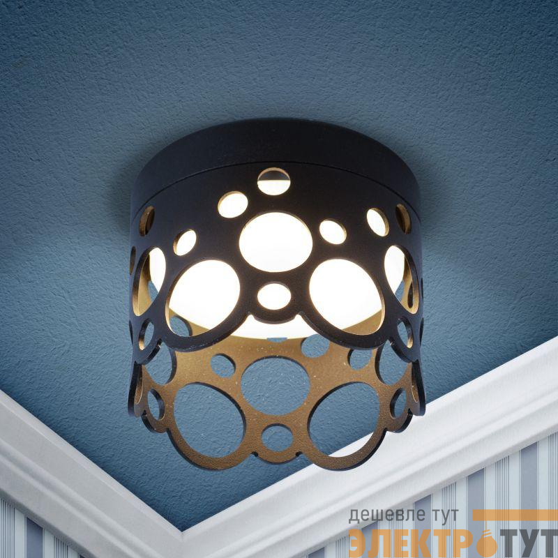 Светильник встраиваемый под лампу GX53 DK115 SBK черн. матов. Эра Б0061184