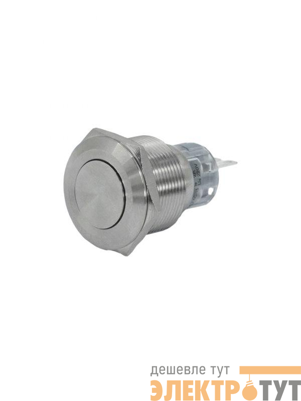 Выключатель кнопочный GQ22-L-11/S 1НО+1НЗ цилиндр d22мм IP65 метал. Электротехник ET020089