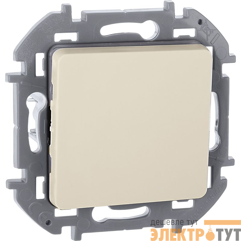 Выключатель 1-кл. 1п 1мод. СП Inspiria 10А IP20 250В 10AX механизм сл. кость IEK 673601