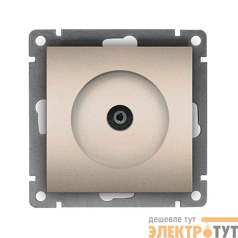 Розетка телевизионная TV 1-м СП Афина механизм шампань Universal A0027-Br